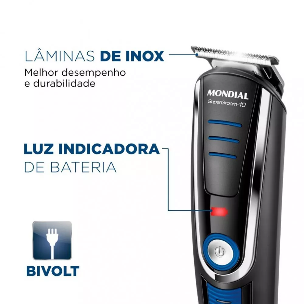 Image 4 of 7 of Aparador de Pelos Mondial Super Groom 10 BG-03