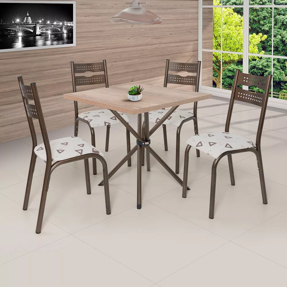 Conjunto Mesa e 4 Cadeiras Luna Ciplafe