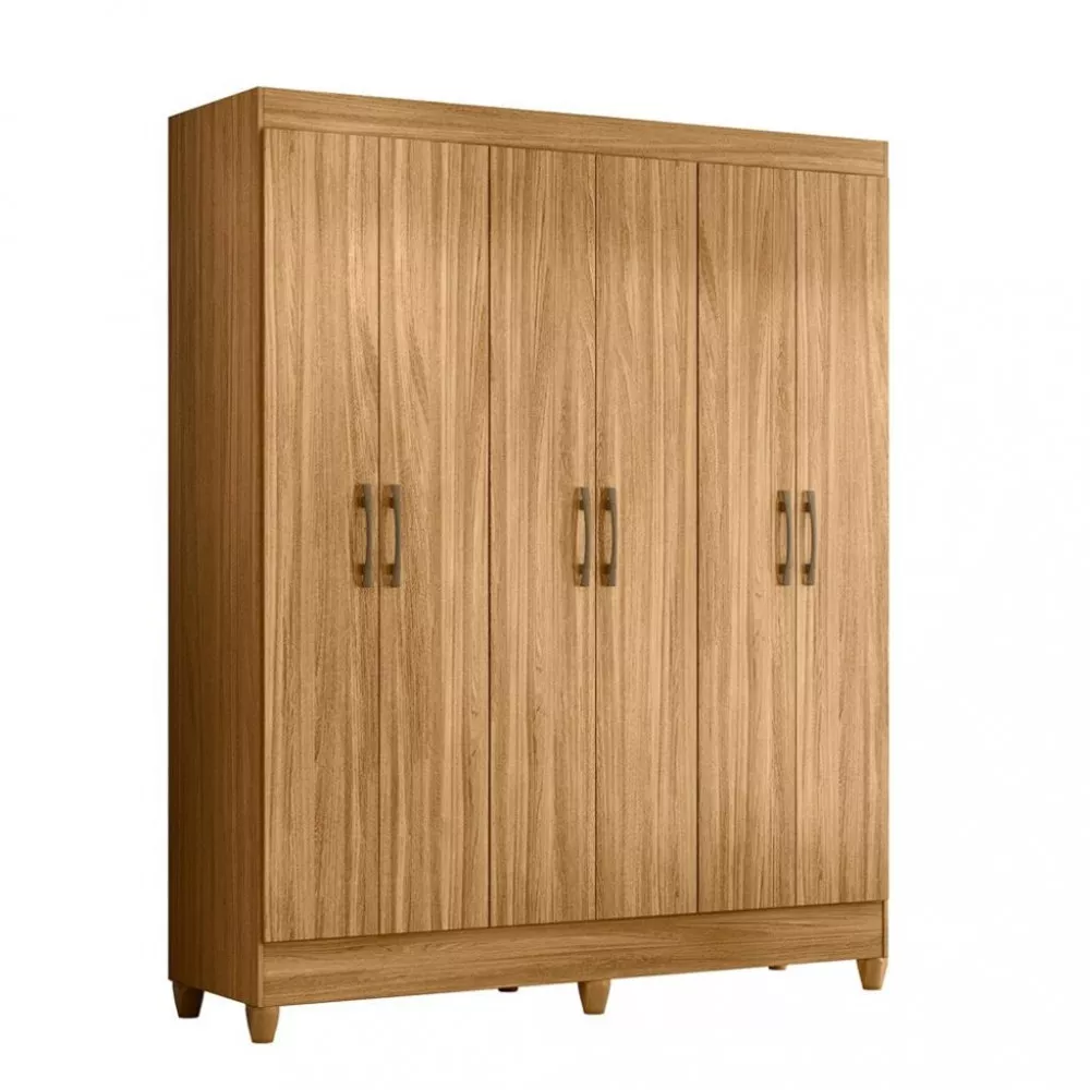 Guarda Roupa Solteiro 6 Portas 1 Gaveta Cancun Moval