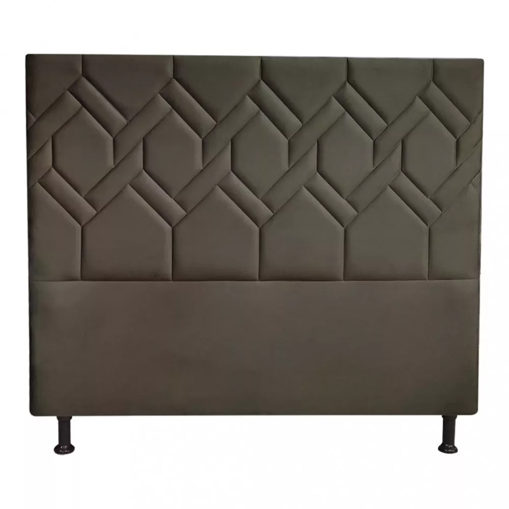 Cabeceira Estofada Queen 160cm Veludo Alana JS Móveis