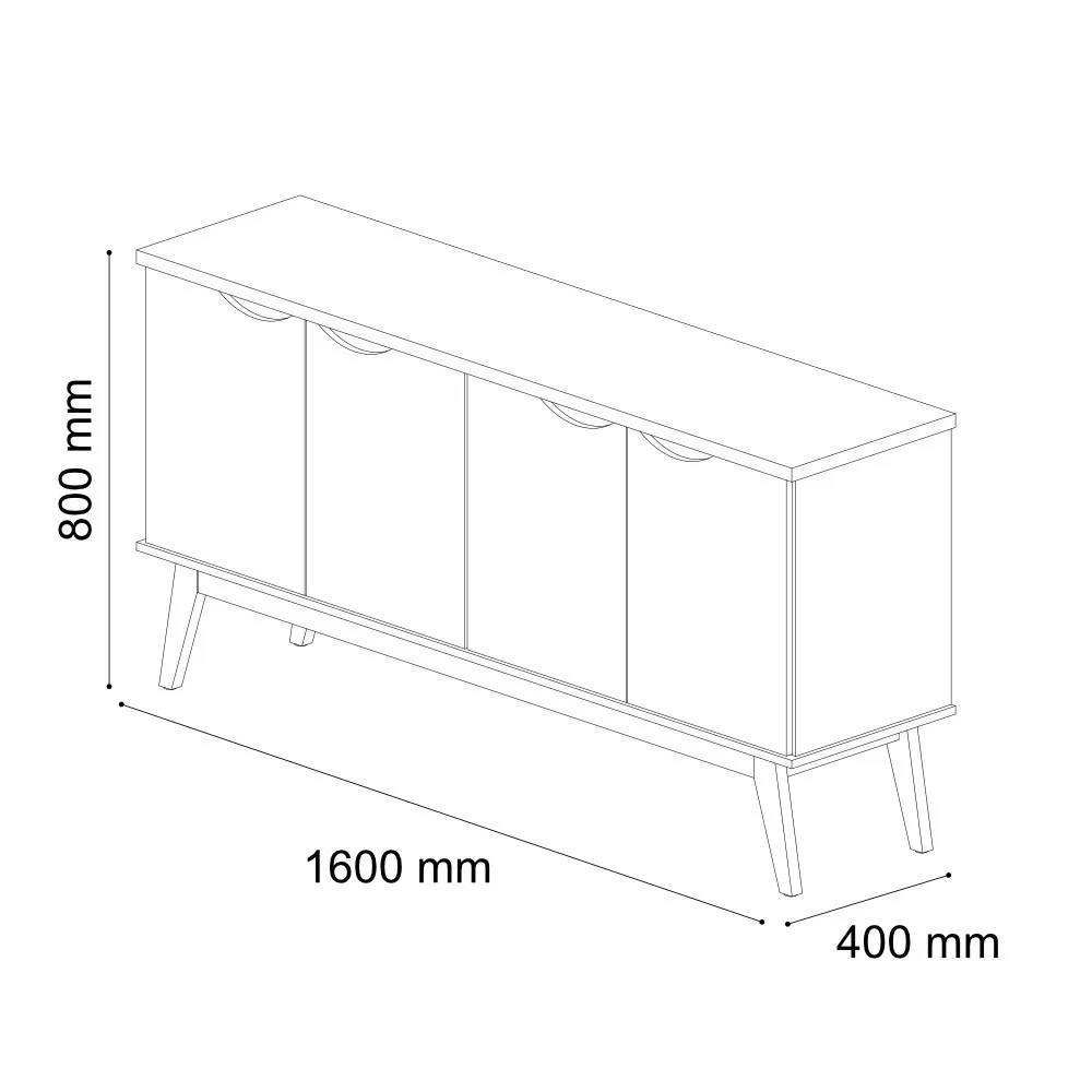 Balcão Buffet 4 Portas Prism Patrimar