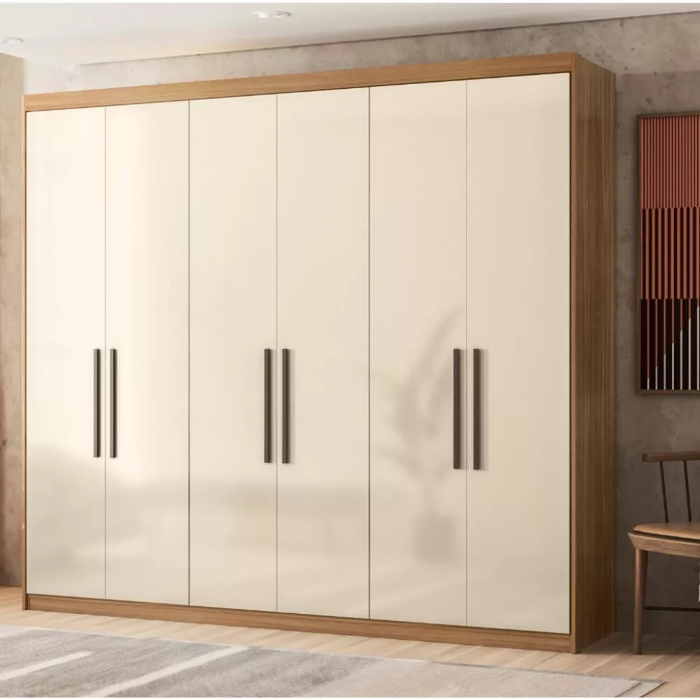 Guarda Roupa Casal 6 Portas 4 Gavetas Venice Demobile