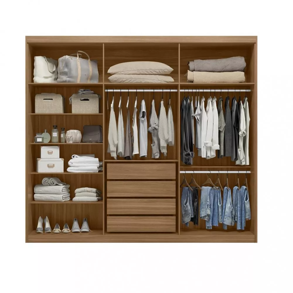 Guarda Roupa Casal 6 Portas 4 Gavetas Venice Demobile