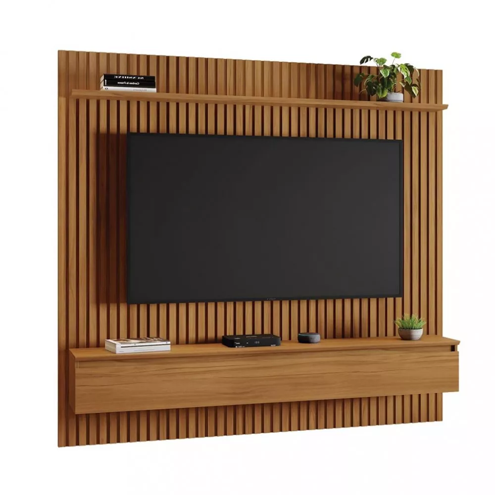 Image 1 of 5 of Painel Ripado para TV até 75 Polegadas 1 Porta Ripado NT 1350 Notável Móveis