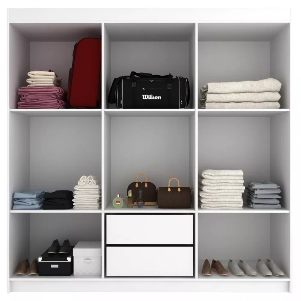Guarda Roupa Casal 6 Portas 2 Gavetas Montreal Evidencia