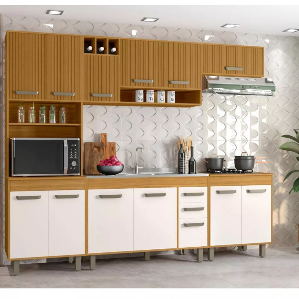 Cozinha Compacta 3 Peças sem Pia Malta Poliman