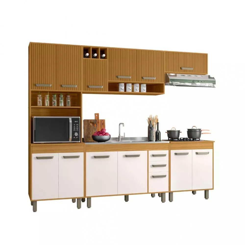 Cozinha Compacta 3 Peças sem Pia Malta Poliman