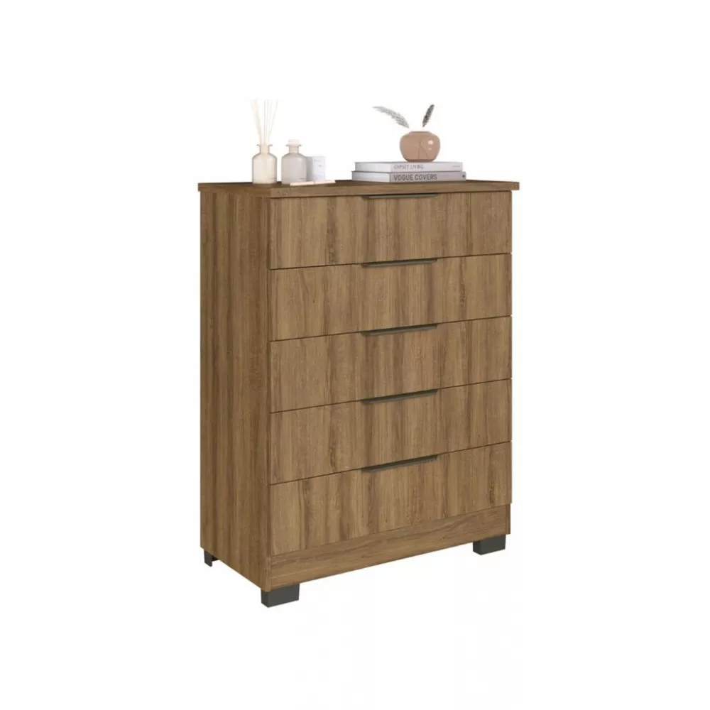 Cômoda 5 Gavetas com Pés Lins Faimec