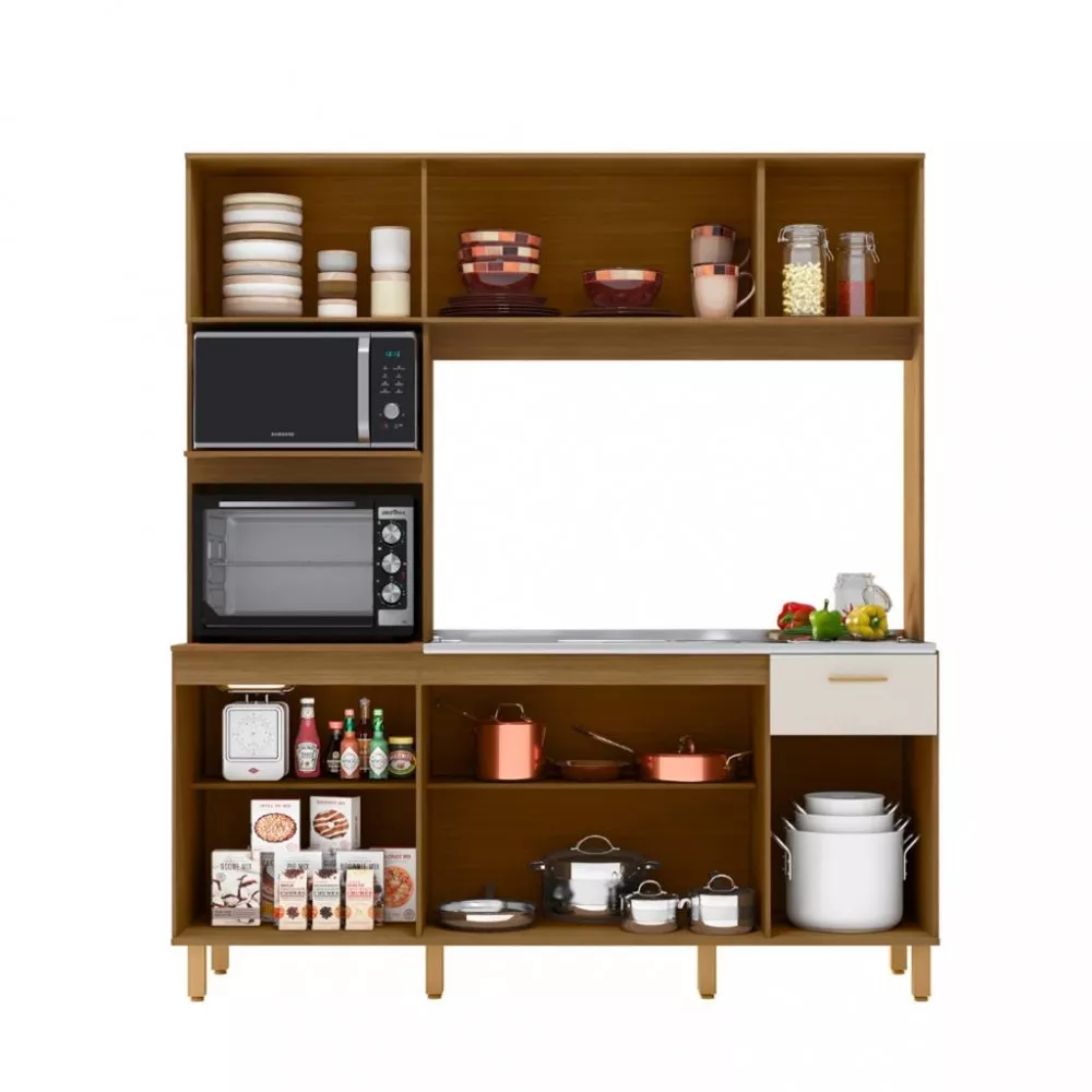 Cozinha Compacta 9 Portas 1 Gaveta Liz Poliman
