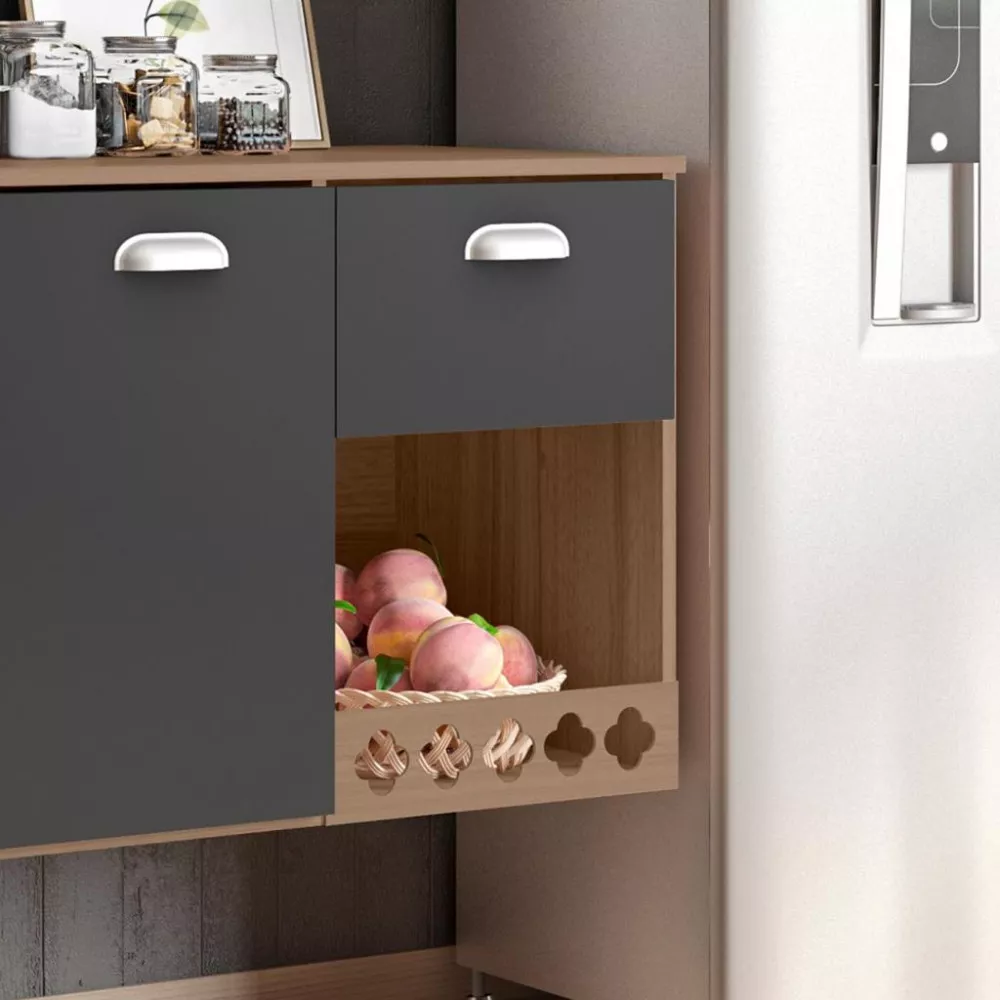 Cozinha Compacta Suspensa 7 Portas 1 Gaveta Mila Poliman