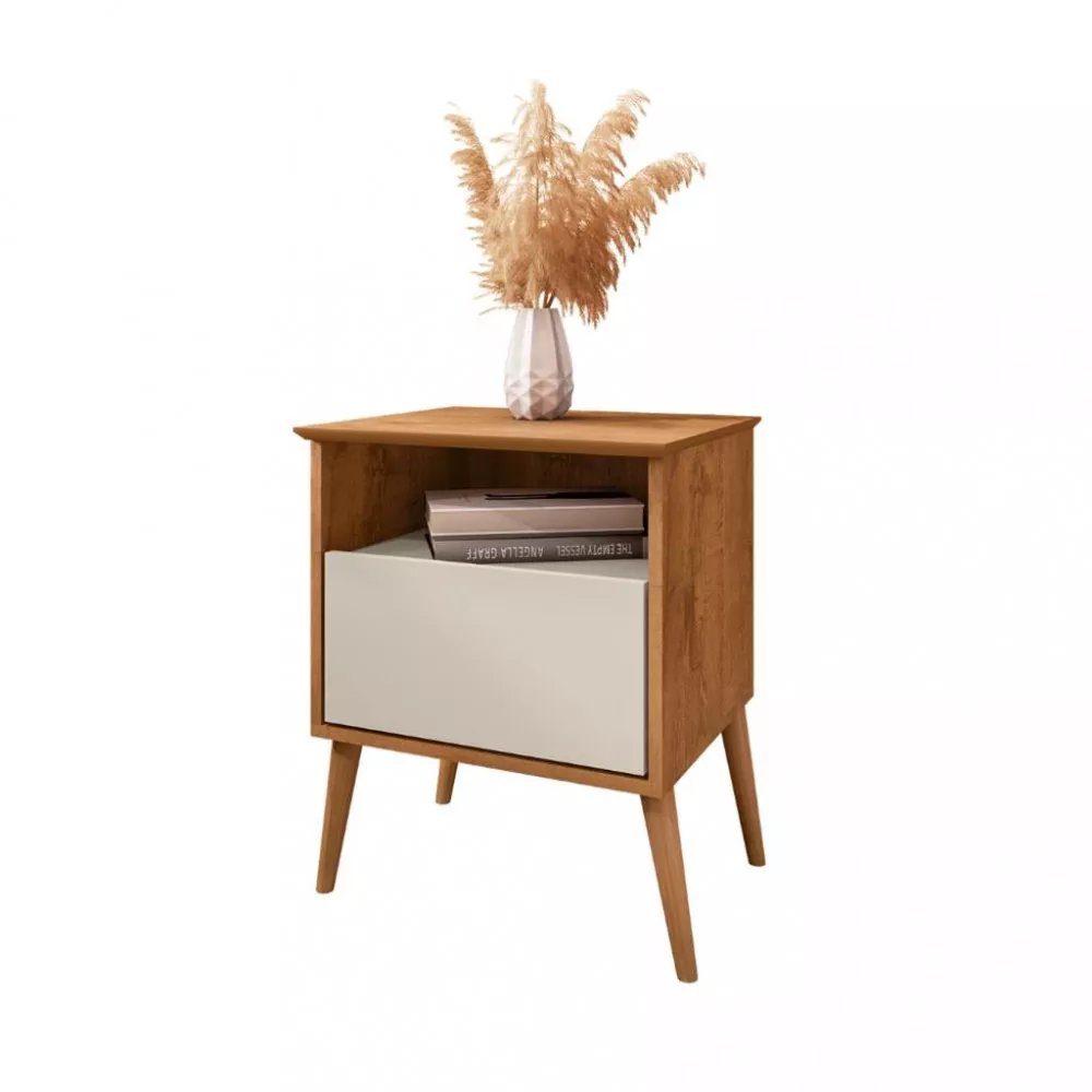 Mesa de Cabeceira 1 Gaveta Cancun Bechara