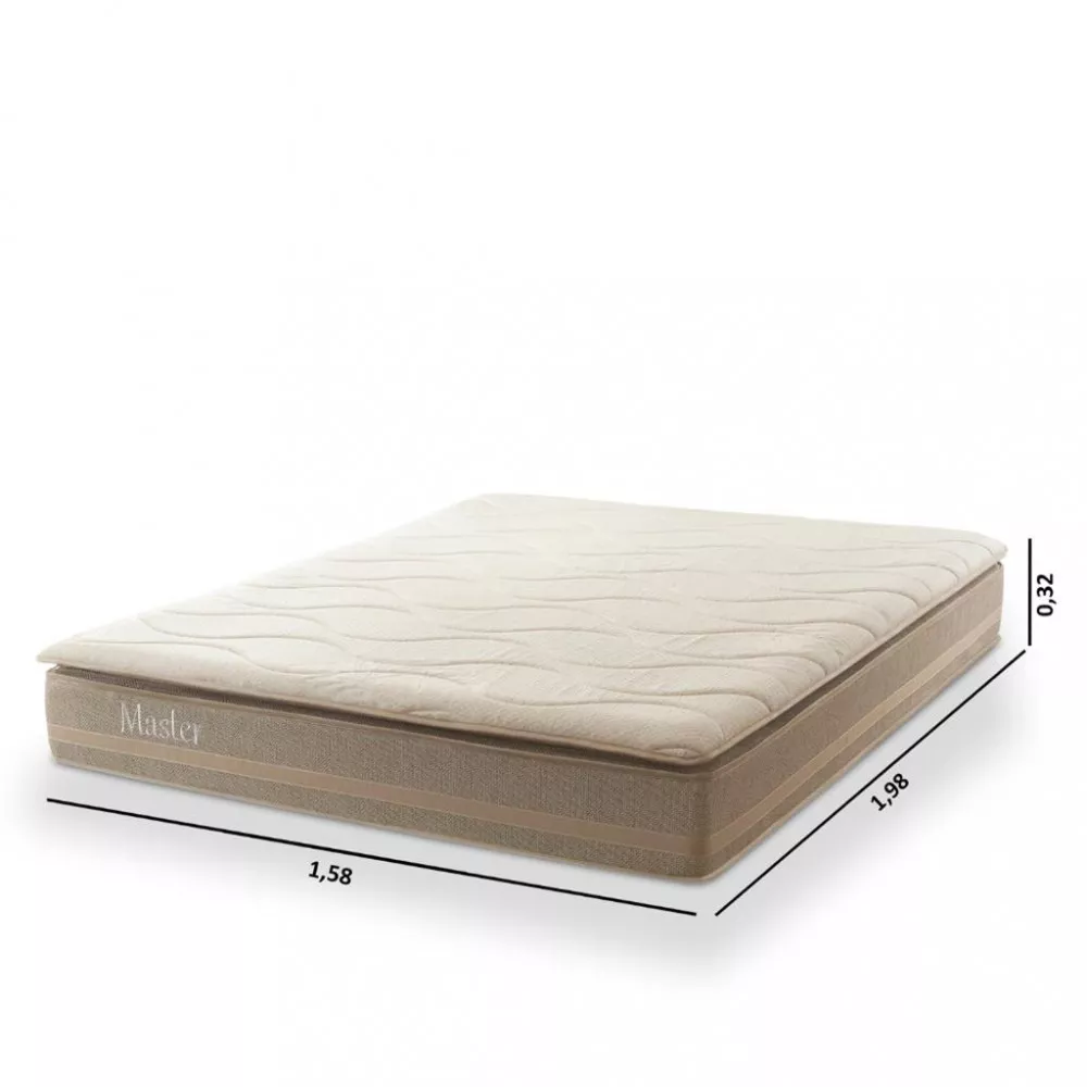 Colchão Queen 158cm Molas Ensacadas 1 Pillow Top Master Umaflex