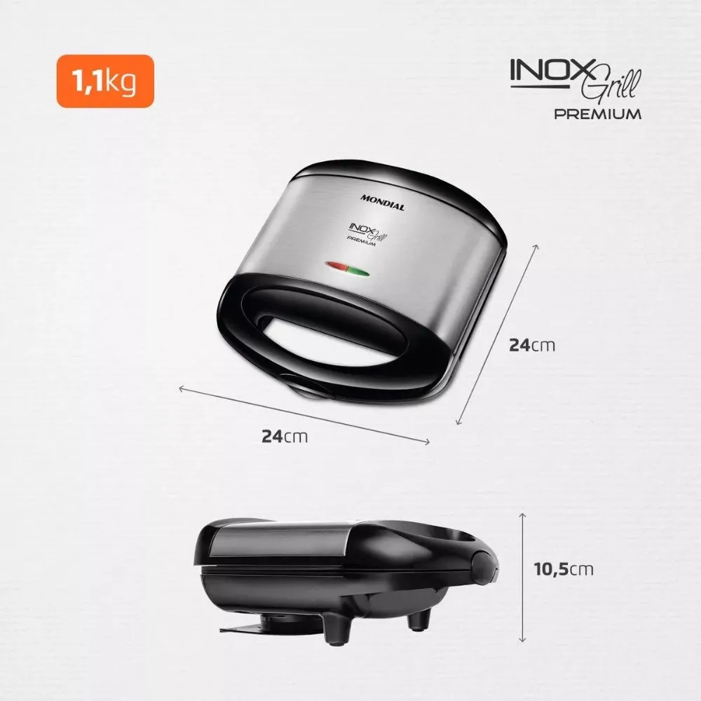 Grill e Sanduicheira Mondial S-07 Premium