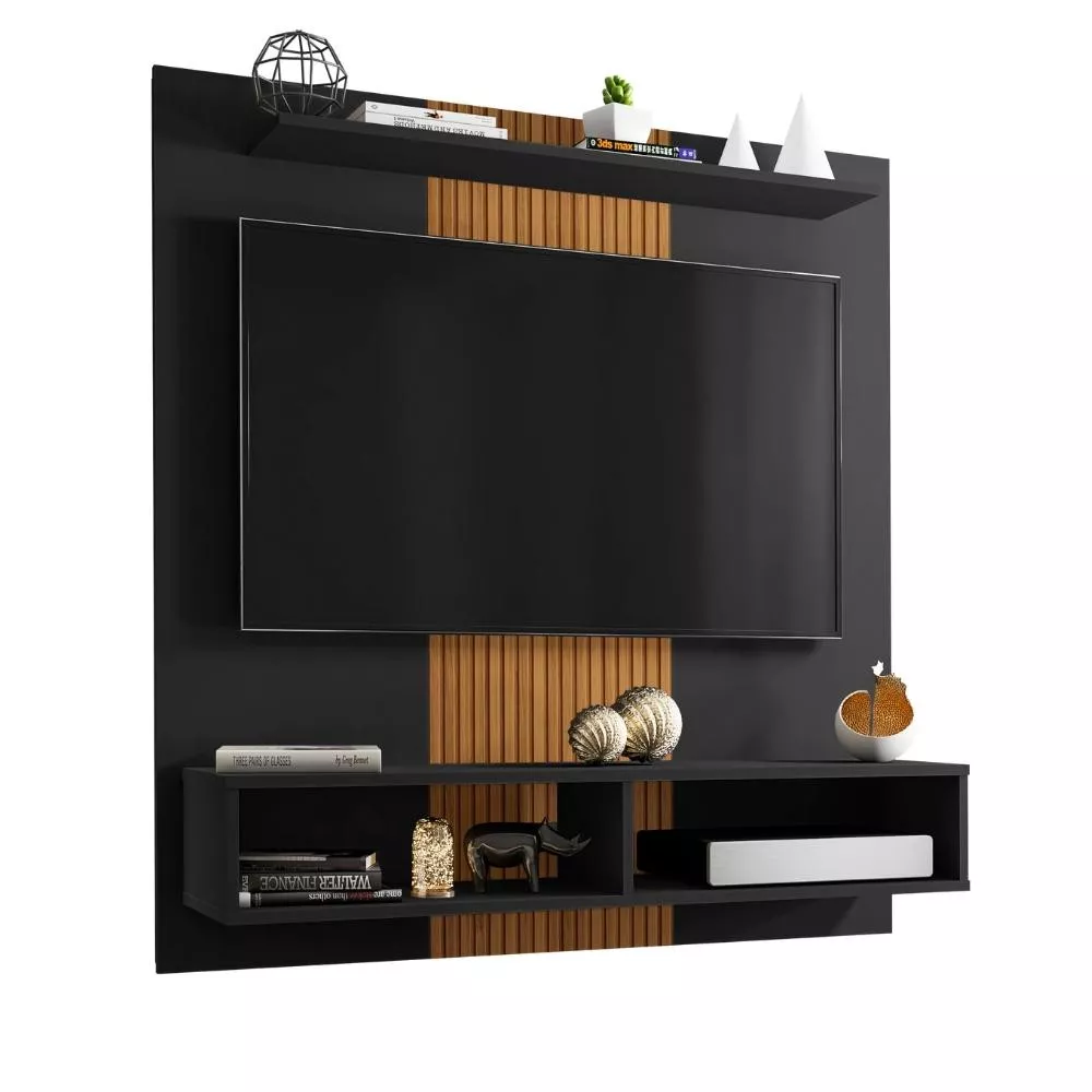 Image 1 of 4 of Painel para TV até 47 Polegadas 2 Nichos 1 Prateleira Gama Bechara