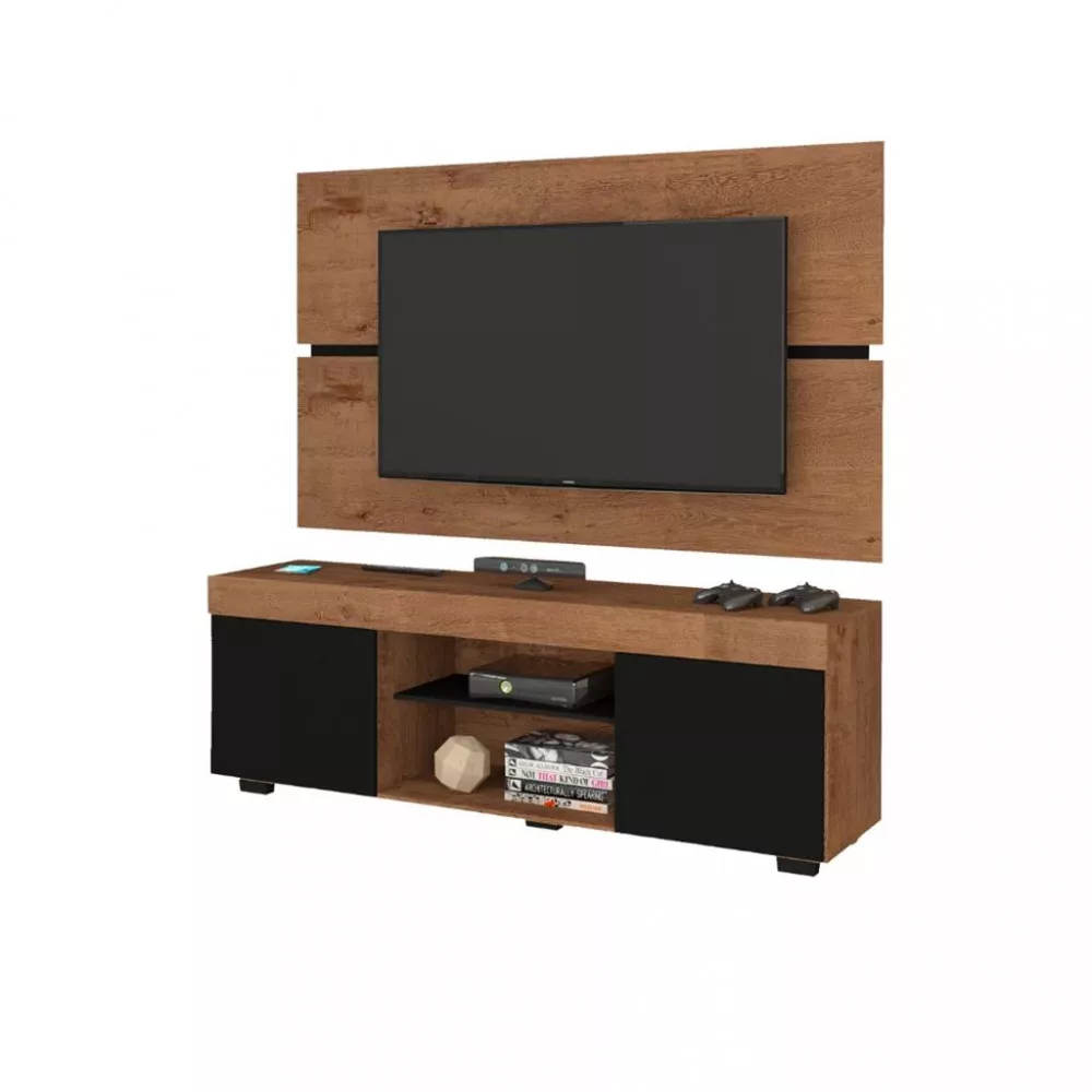 Rack com Painel para TV até 65 Polegadas 2 Portas Denver Atualle