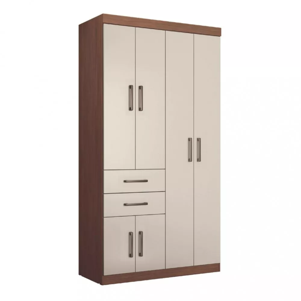 Guarda Roupa Solteiro 6 Portas 2 Gavetas Verona Santos Andira