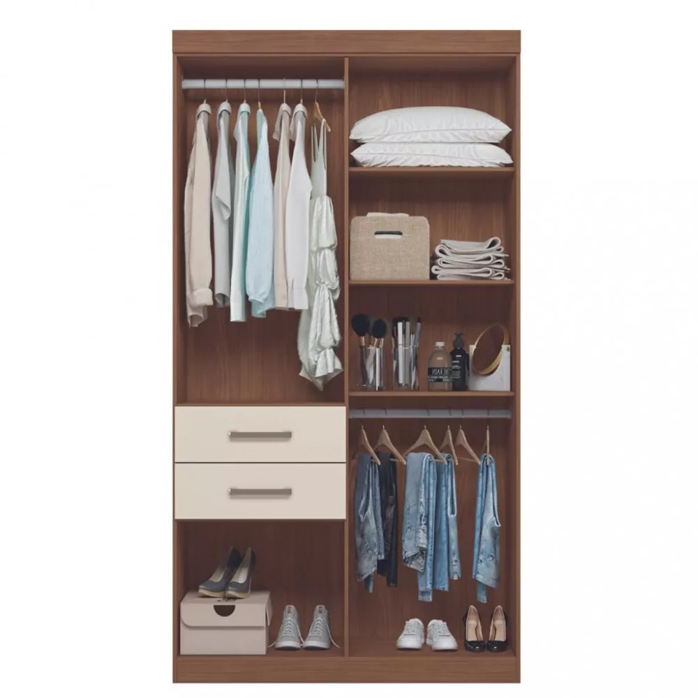 Guarda Roupa Solteiro 6 Portas 2 Gavetas Verona Santos Andira