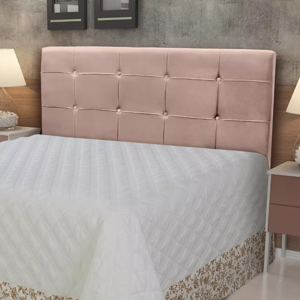 Cabeceira Estofada Queen 160cm Suede Pop Londres DSoll