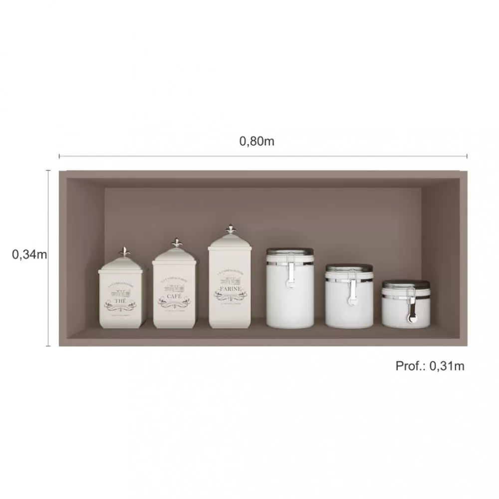 Armário Aéreo 1 Porta 80cm Unna Poliman