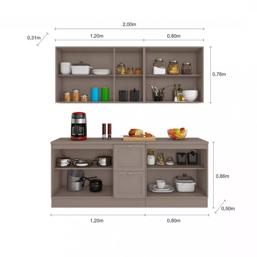 Cozinha Compacta 4 Peças Unna Poliman