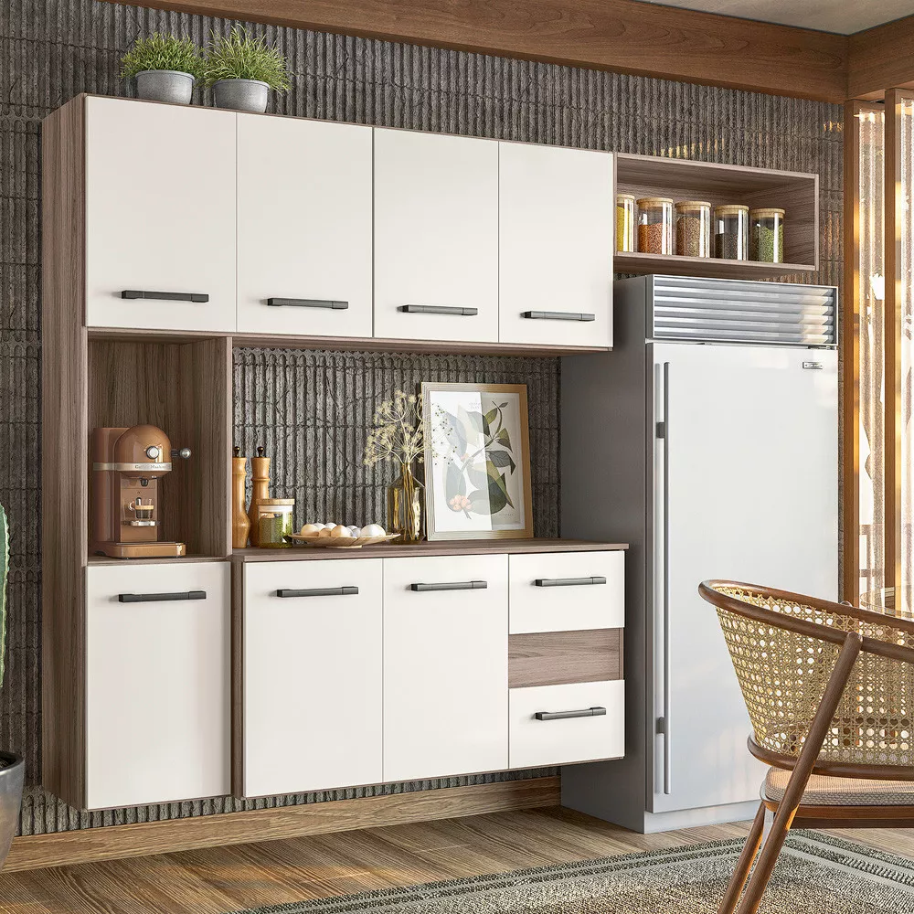 Cozinha Compacta 7 Portas 2 Gavetas Juliete Nicioli