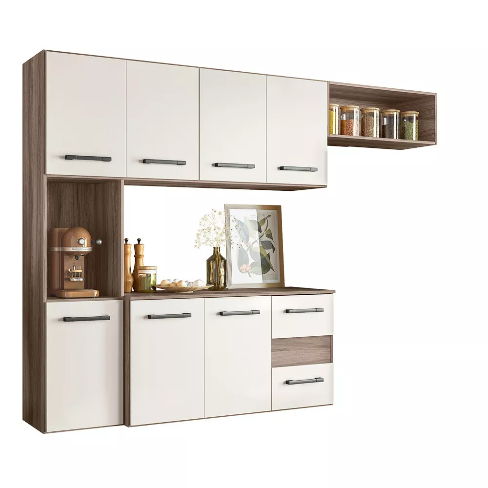 Cozinha Compacta 7 Portas 2 Gavetas Juliete Nicioli