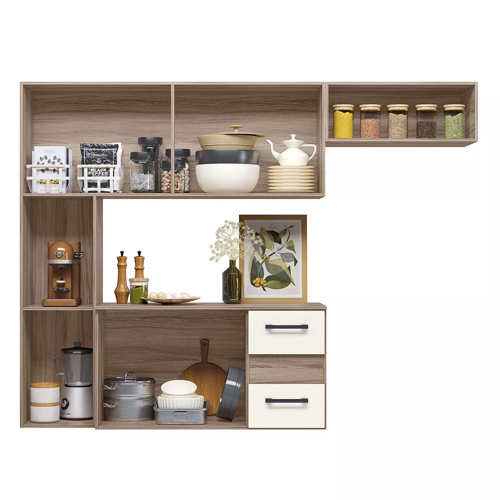 Cozinha Compacta 7 Portas 2 Gavetas Juliete Nicioli