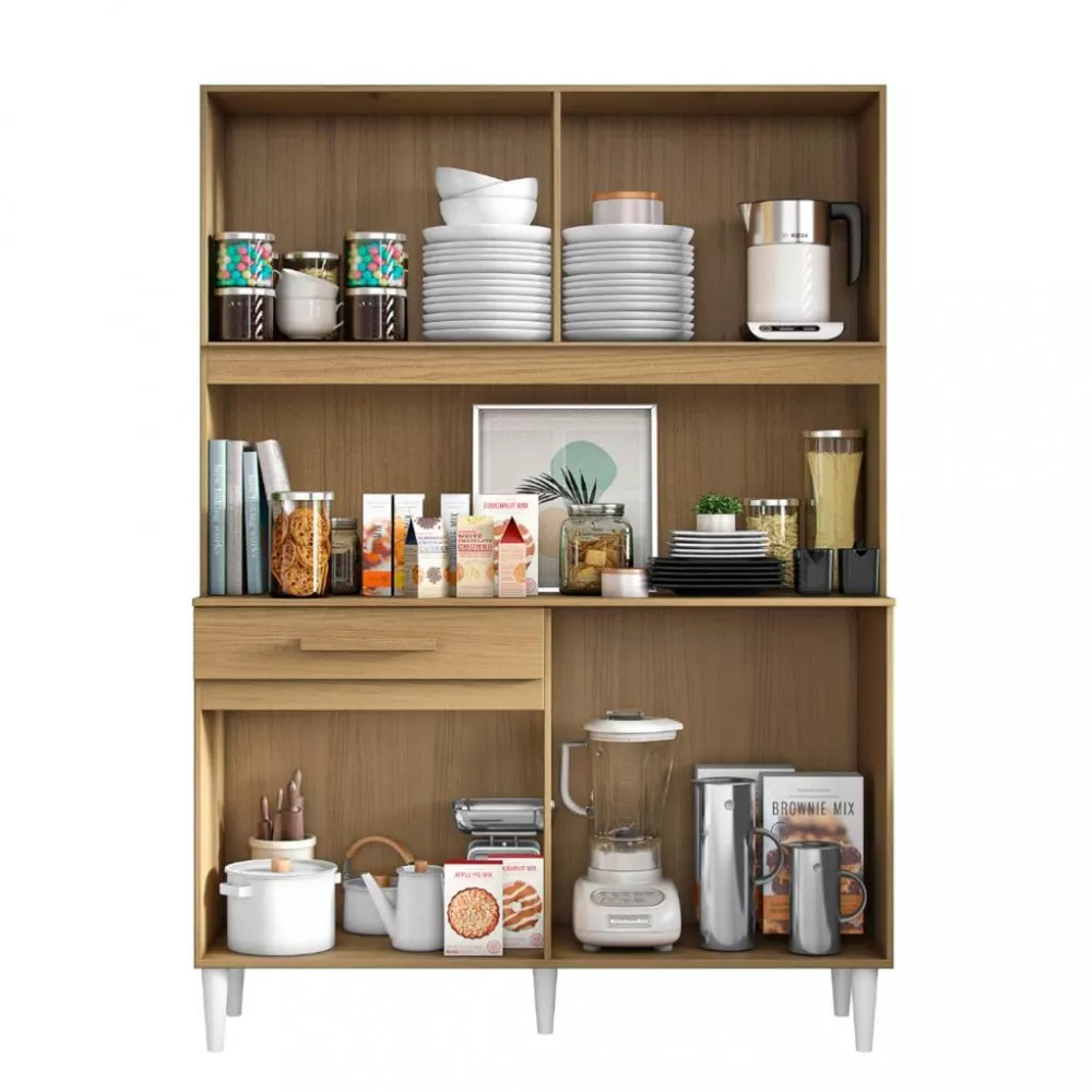 Cozinha Compacta 4 Portas 1 Gaveta Flex Color 4308 Aramóveis