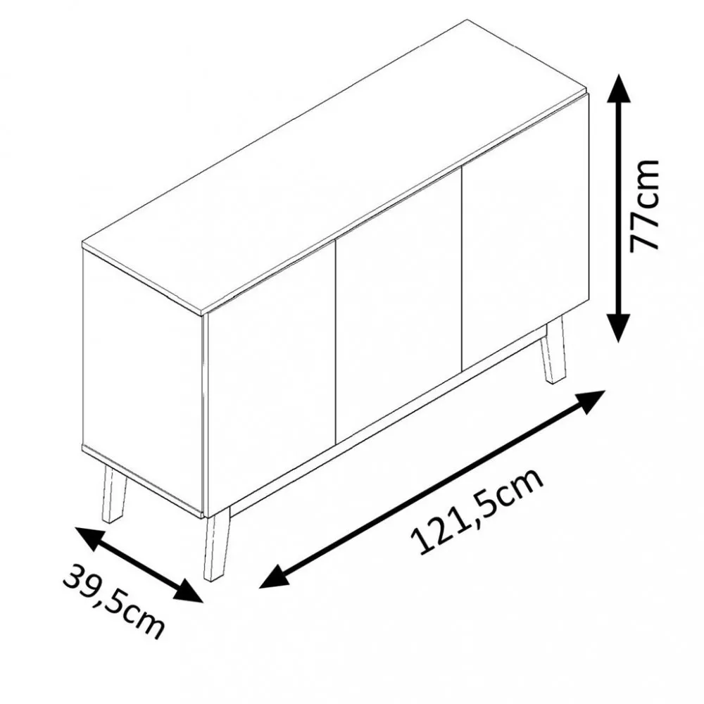 Buffet 3 Portas Ares Lux Tebarrot