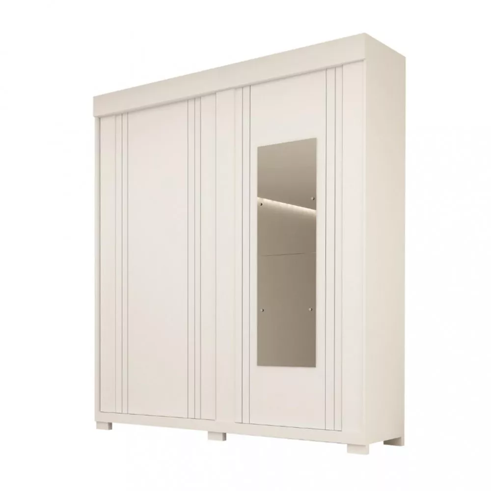 Image 0 of 4 of Guarda Roupas Solteiro 2 Portas de Correr 3 Gavetas com Espelho Heloisa Prime ACP
