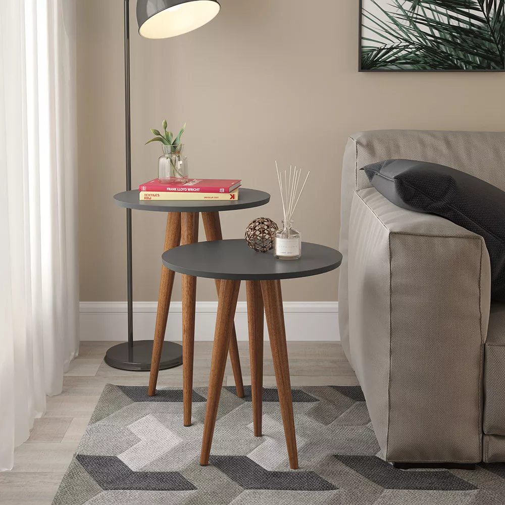 Image 0 of 6 of Conjunto Mesa Lateral Slim Patrimar