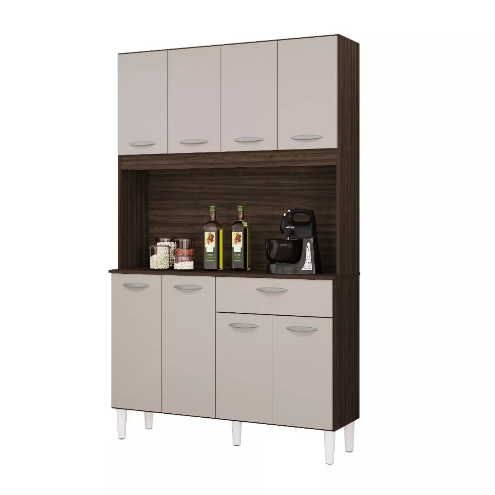 Cozinha Compacta Kit Cassia 8 Portas 1 Gaveta Poquema