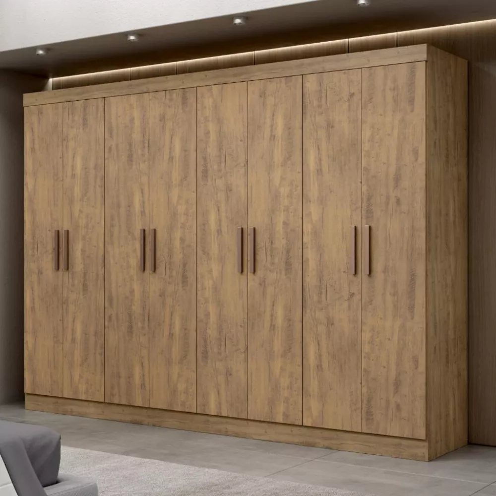 Guarda Roupa Casal 8 Portas  MDF Genebra Maxel
