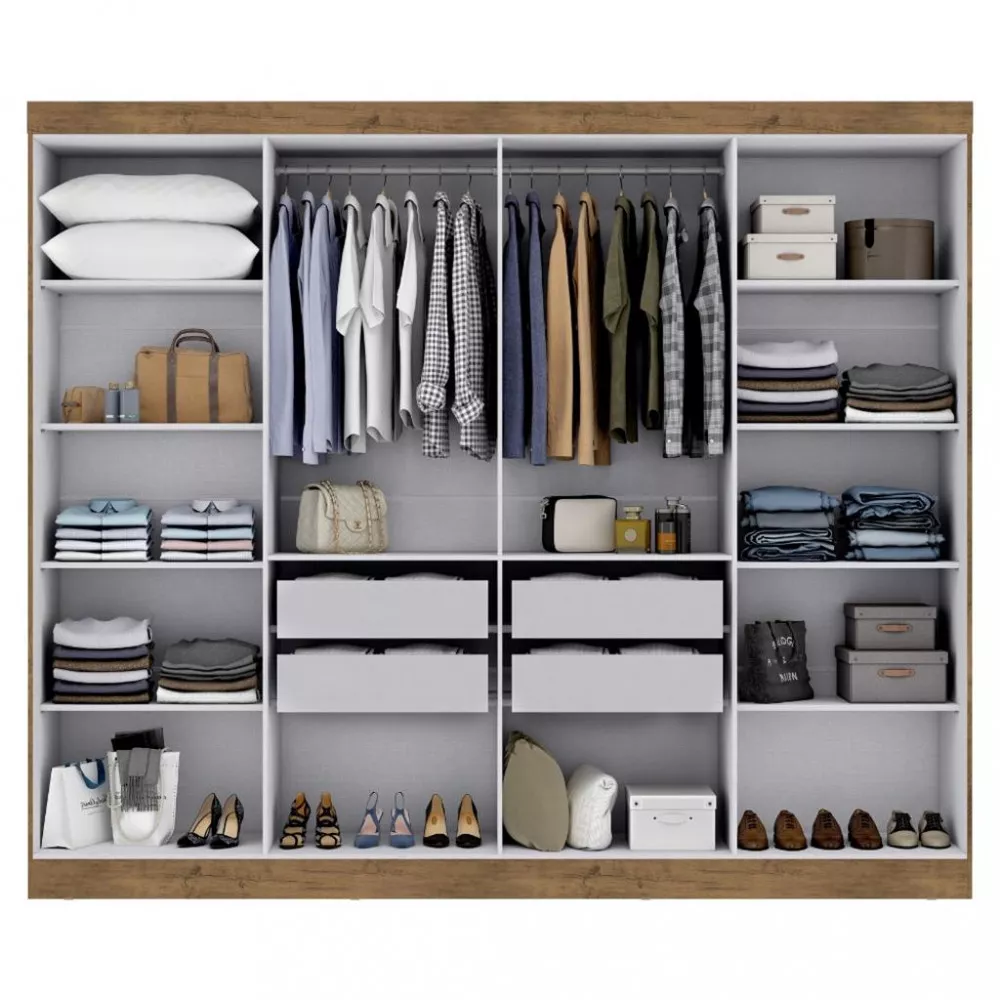 Guarda Roupa Casal 8 Portas  MDF Genebra Maxel
