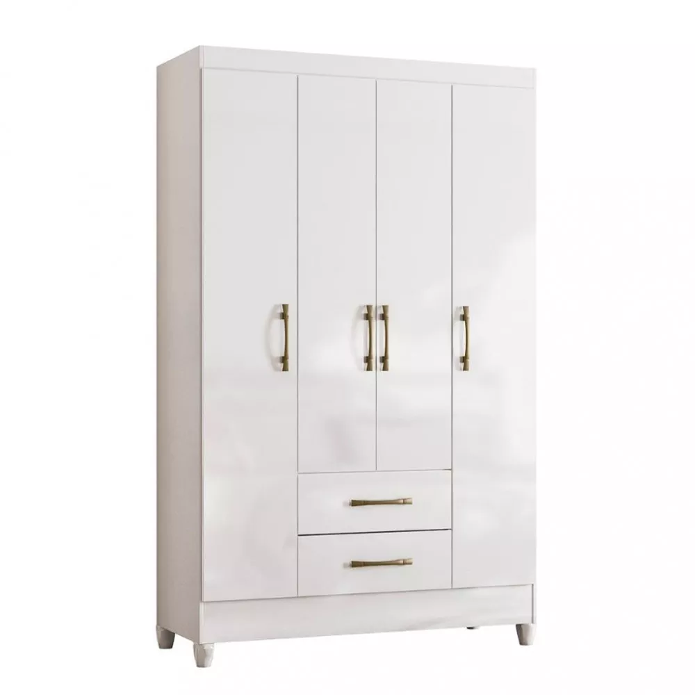 Guarda Roupa Solteiro 4 Portas 2 Gavetas Paraty Moval