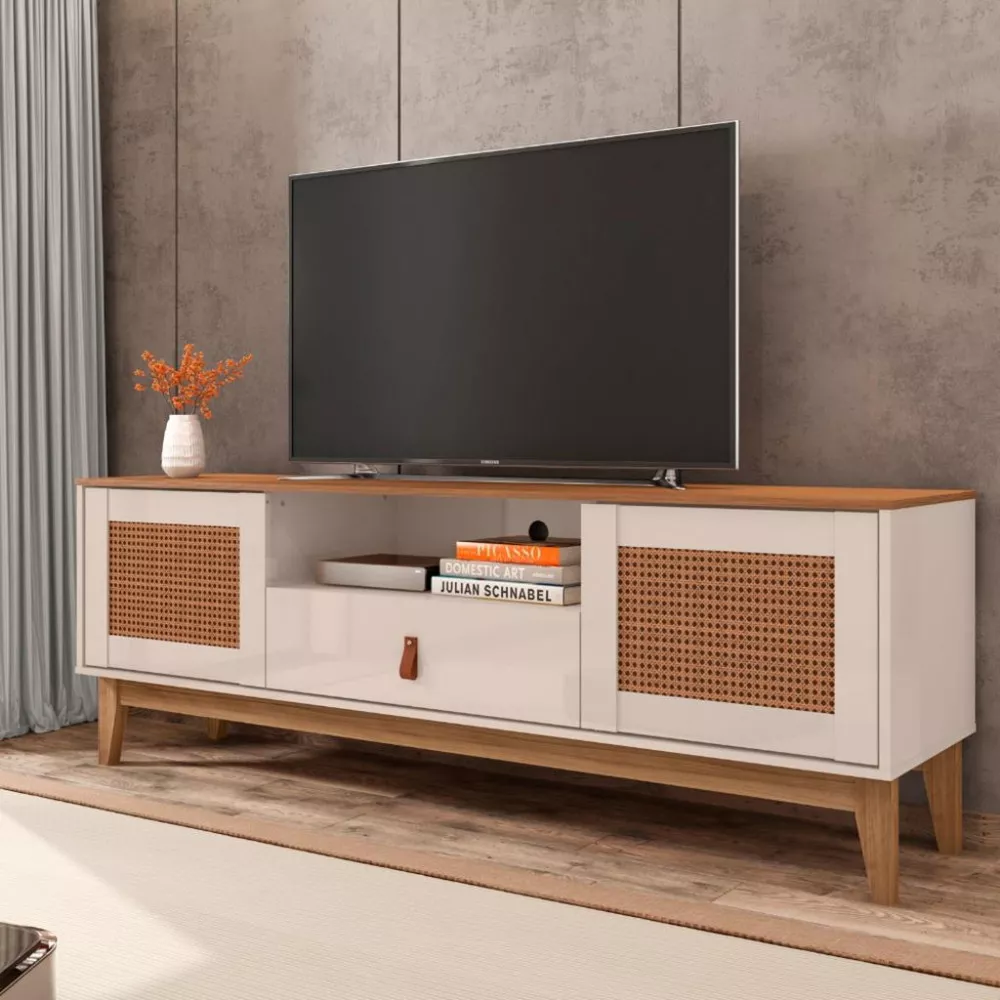 Rack para TV Até 60 Polegadas 2 Portas 1 Gaveta 160cm Esmeralda Casa D