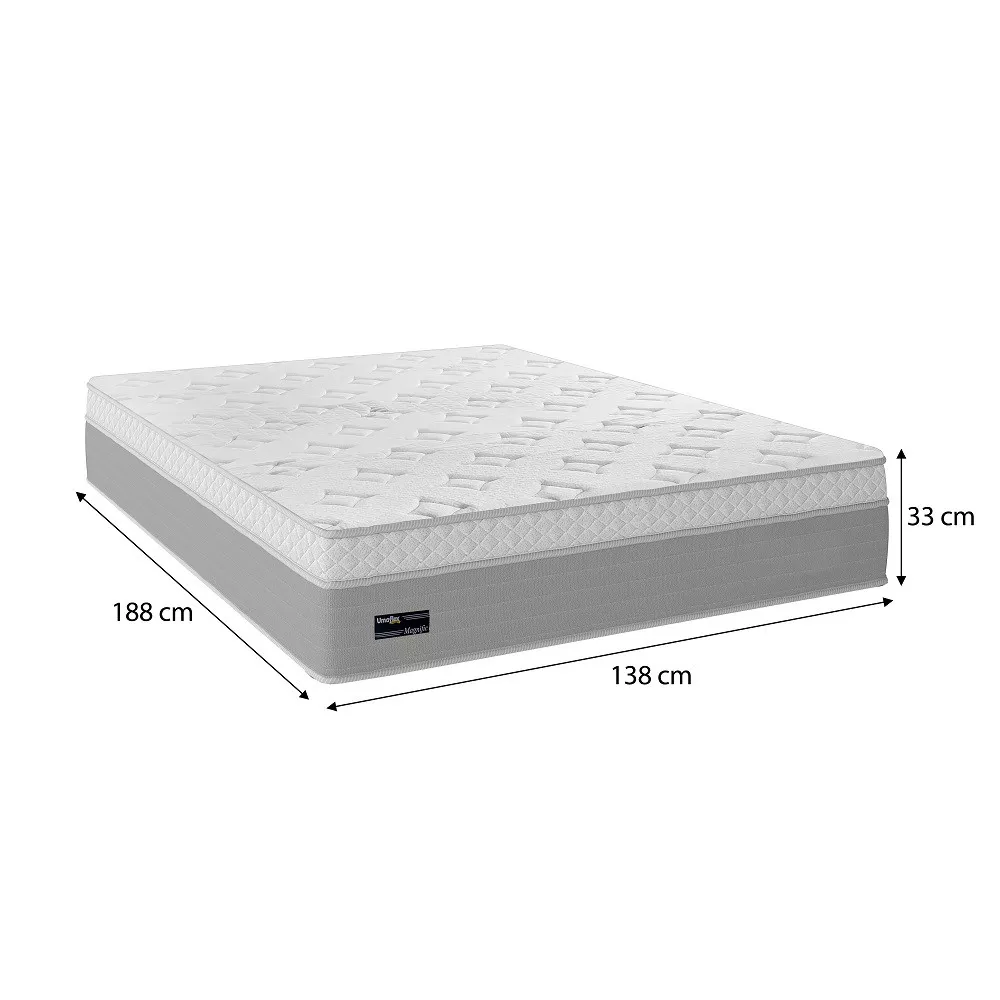 Colchão Casal 138cm Molas Ensacadas Euro Top Magnyfic Umaflex