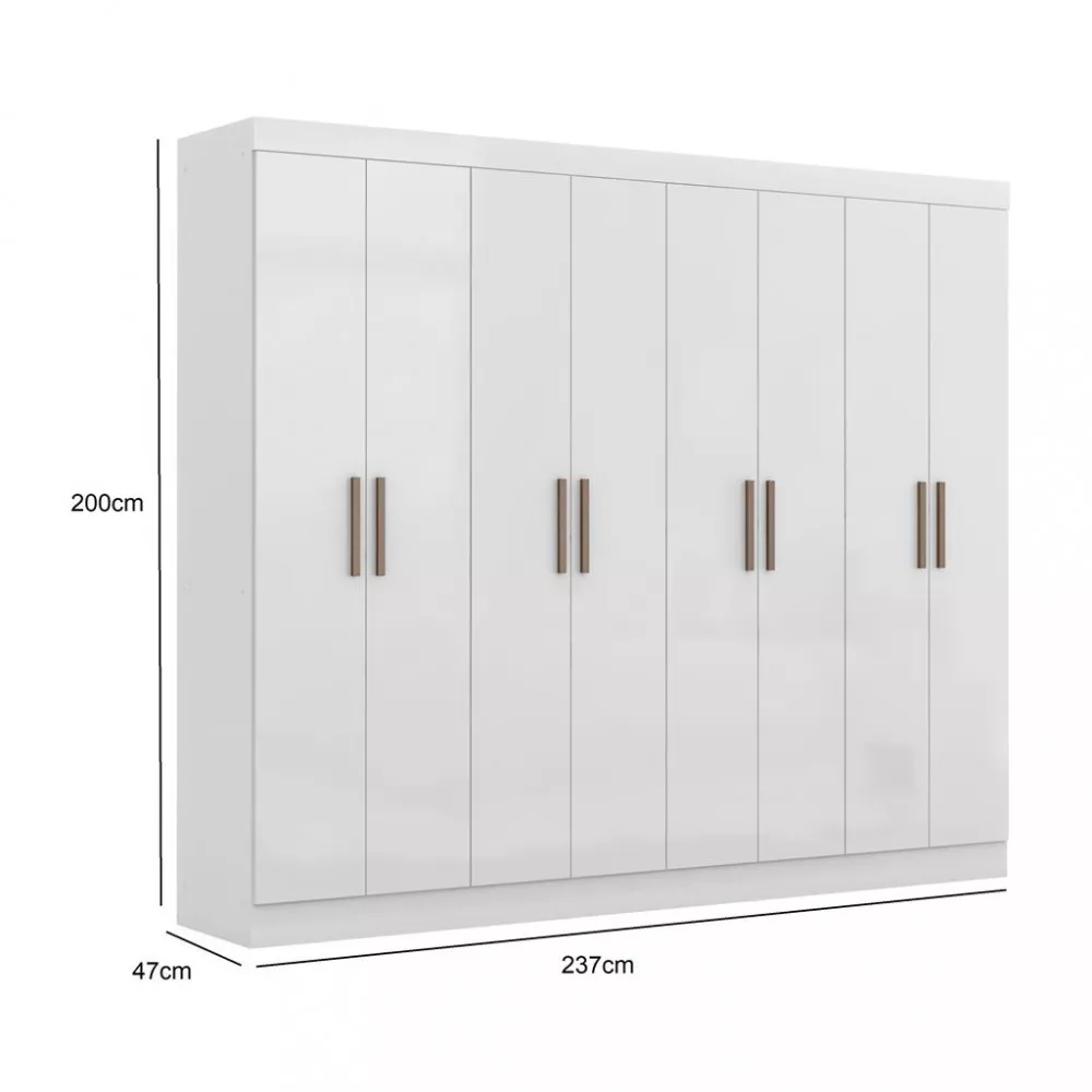 Guarda Roupa Casal 8 Portas Paris Maxel Móveis