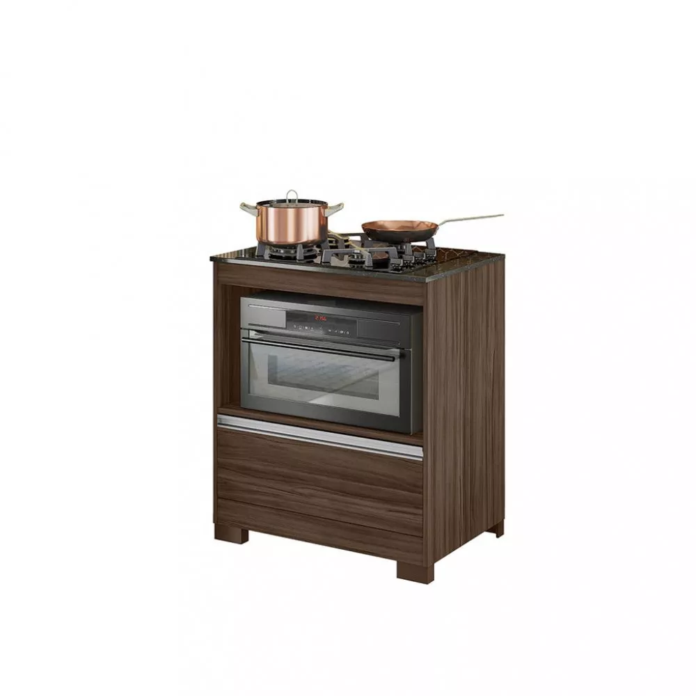 Balcão para Cooktop 4 Bocas 1 Gaveta com Tampo NT 3110 Notável Móveis