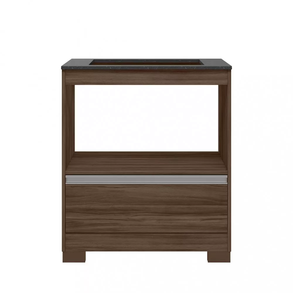 Balcão para Cooktop 4 Bocas 1 Gaveta com Tampo NT 3110 Notável Móveis