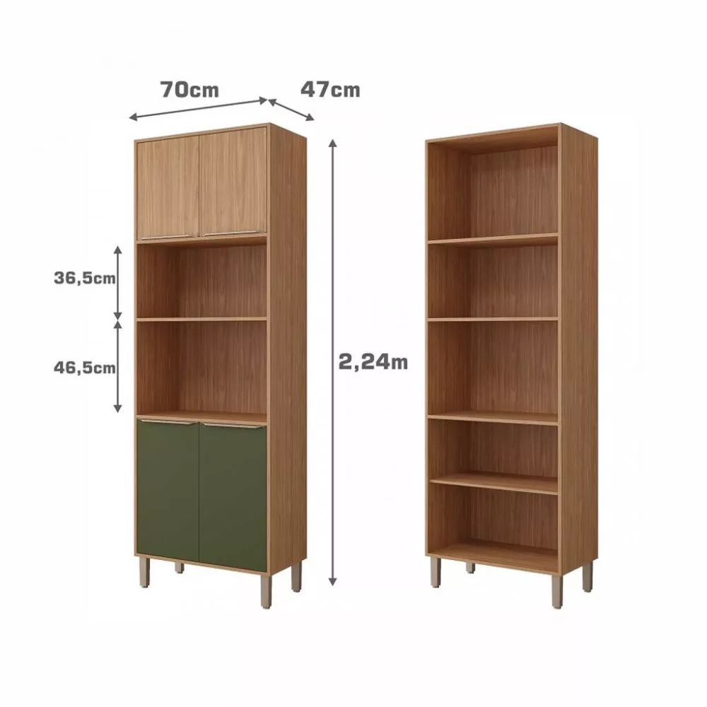 Paneleiro Torre Quente 4 Portas 70cm em MDF Divina MGM Móveis