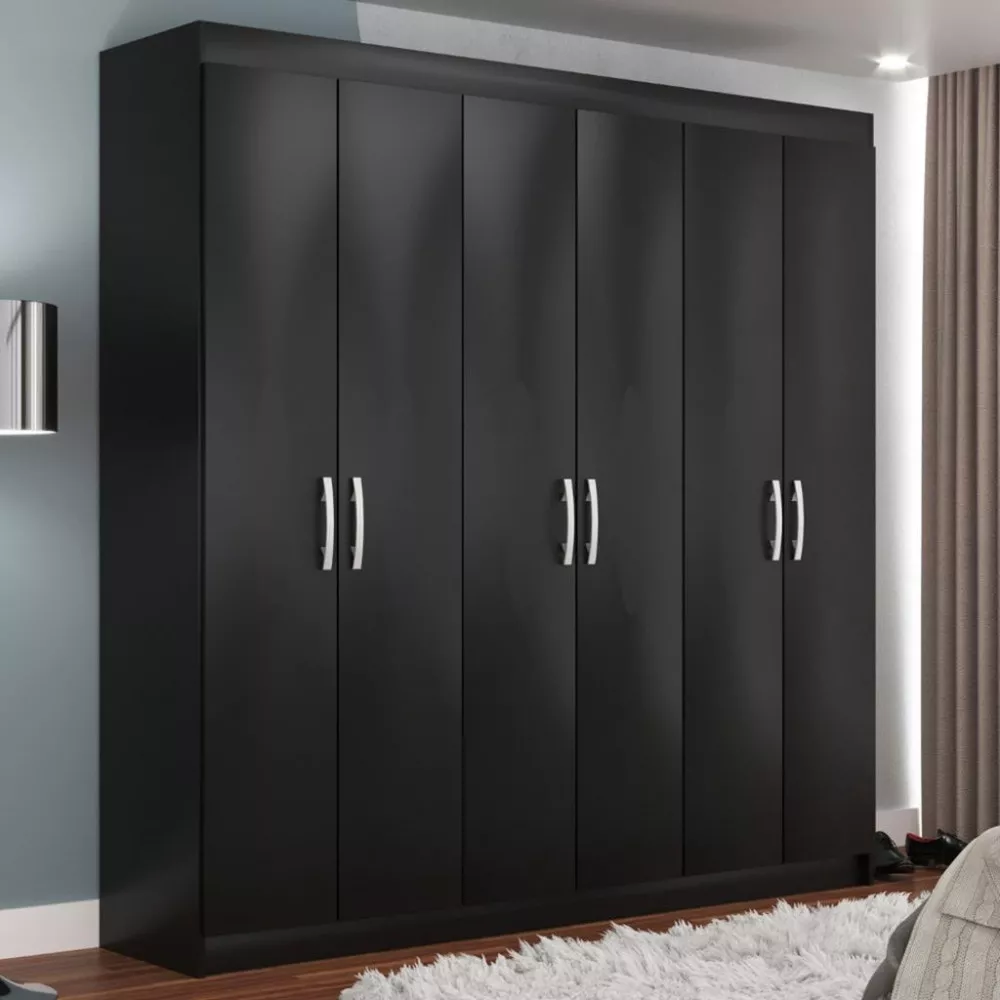 Guarda Roupa Casal 6 Portas 2 Gavetas Montreal Evidencia