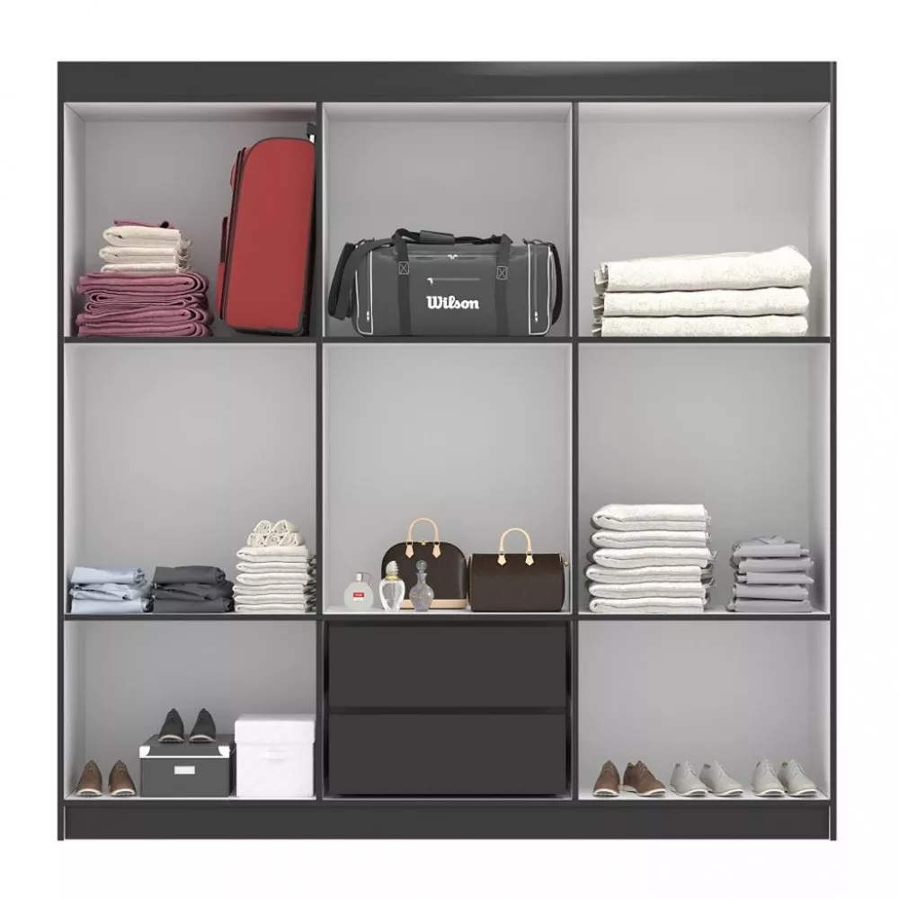 Guarda Roupa Casal 6 Portas 2 Gavetas Montreal Evidencia