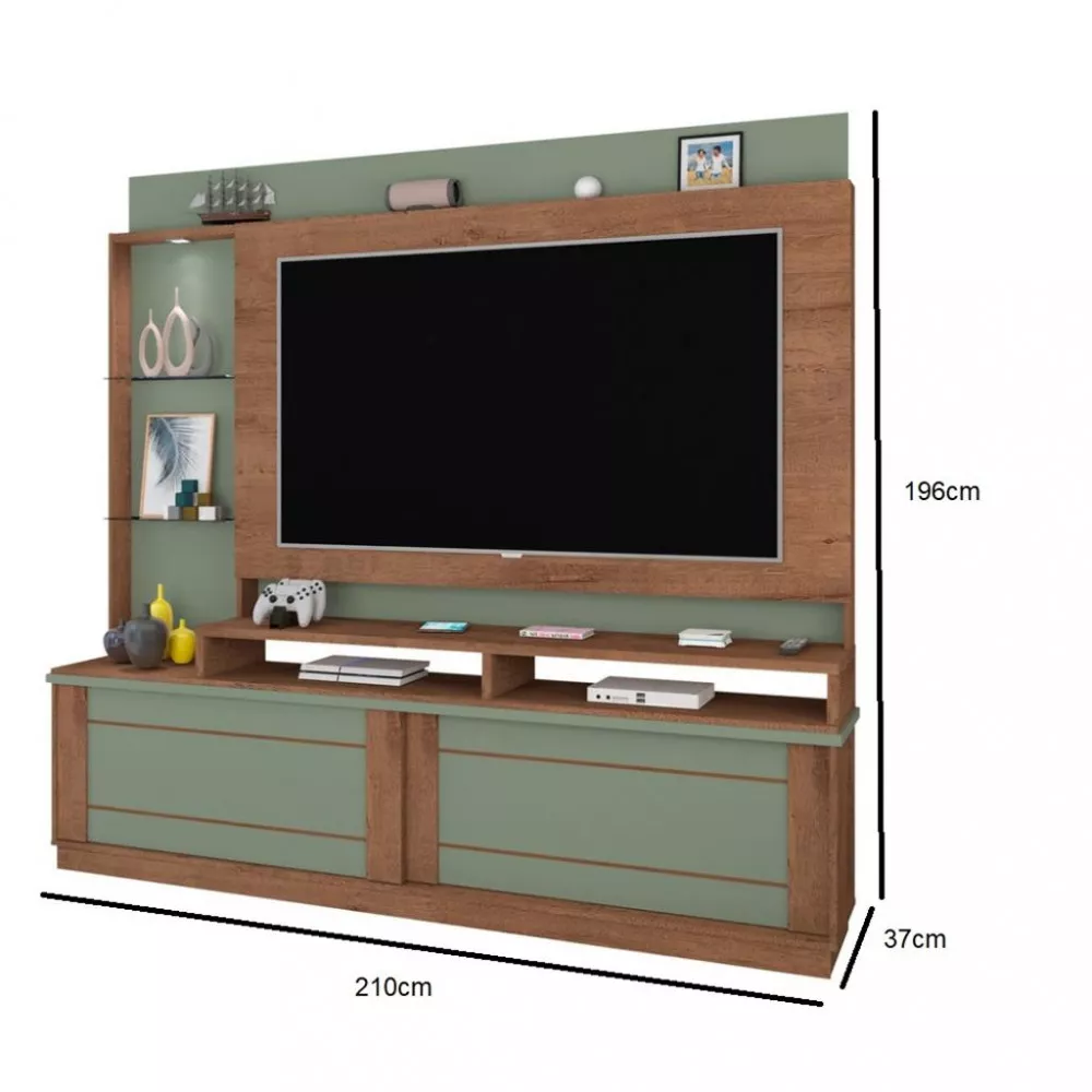 Estante Home para TV até 70 Polegadas 2 Portas Qatar Atualle