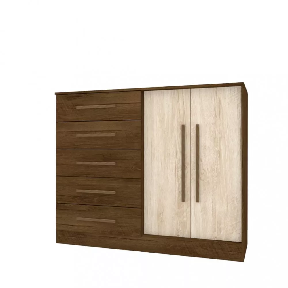 Cômoda Sapateira 5 Gavetas 2 Portas Texas Mopar