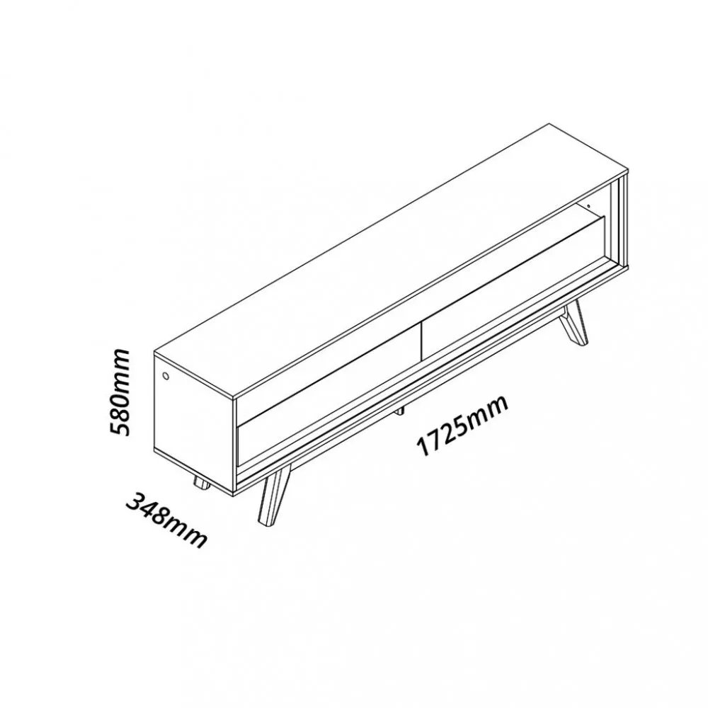 Image 2 of 3 of Rack para TV até 75 Polegadas 3 Gavetas com Pés Requinte Gelius