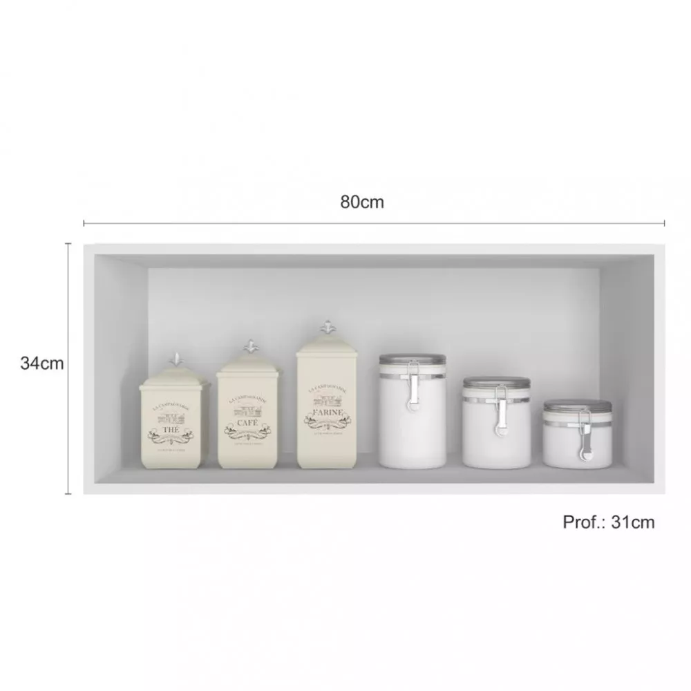 Armário Aéreo 1 Porta 80cm Unna Poliman