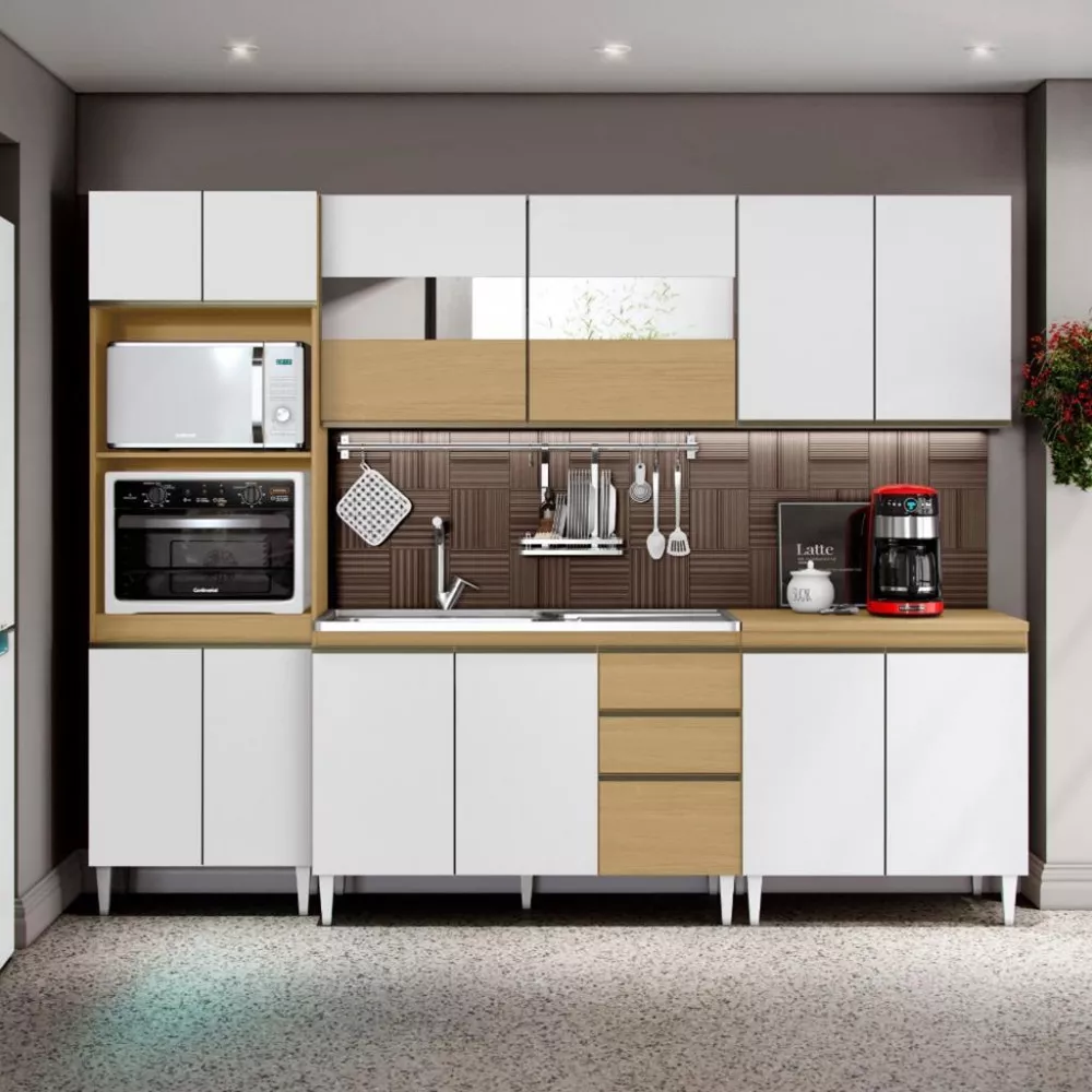 Cozinha Compacta 5 Peças sem Pia Clara Plus Aramóveis