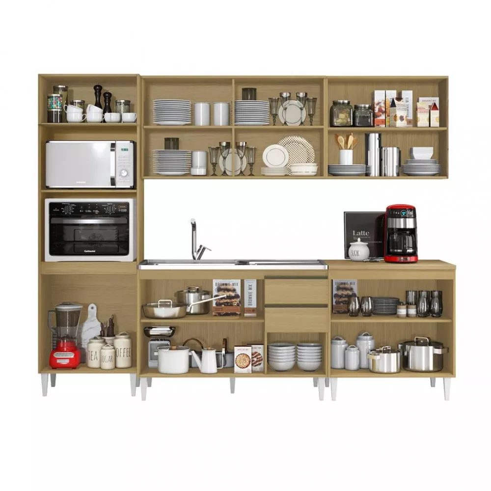 Cozinha Compacta 5 Peças sem Pia Clara Plus Aramóveis