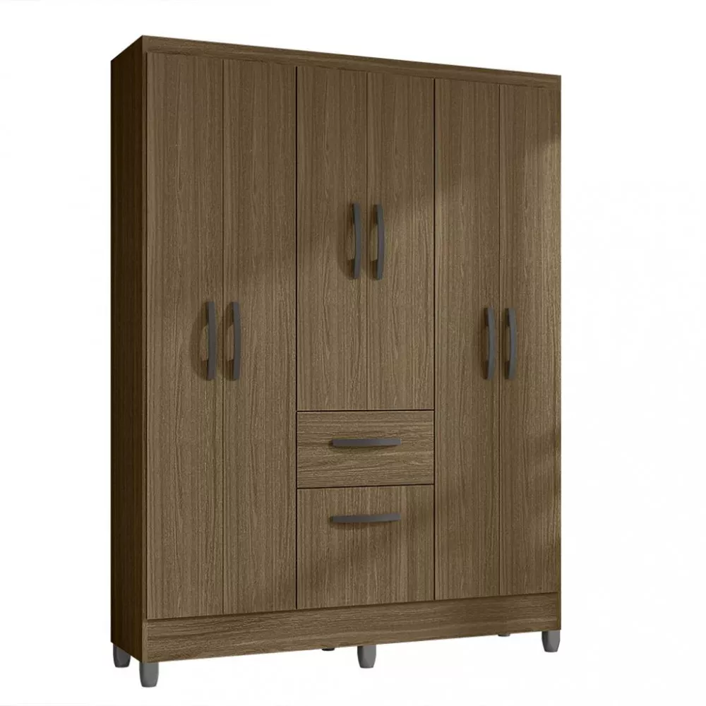 Guarda Roupa Solteiro 7 Portas 1 Gaveta Turin Poquema
